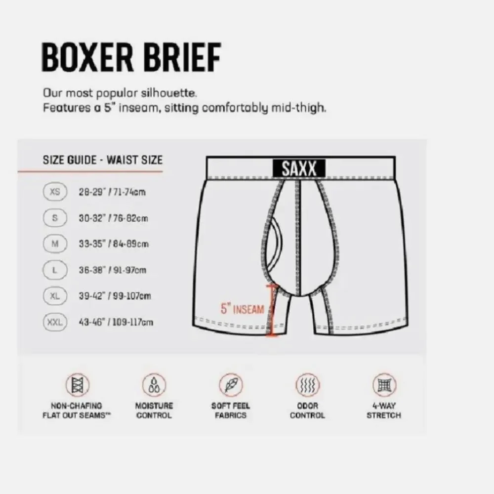 SAXX Kinetic HD Boxer Brief Ballpark Pouch Navy City Blue Underwear XXL